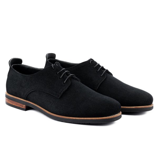 Men's Black Suede Derby Shoes Casual & Dress