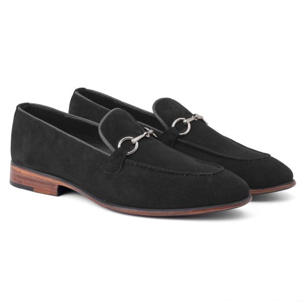 Men's Suede Loafers And Derby Shoes Black Footwear